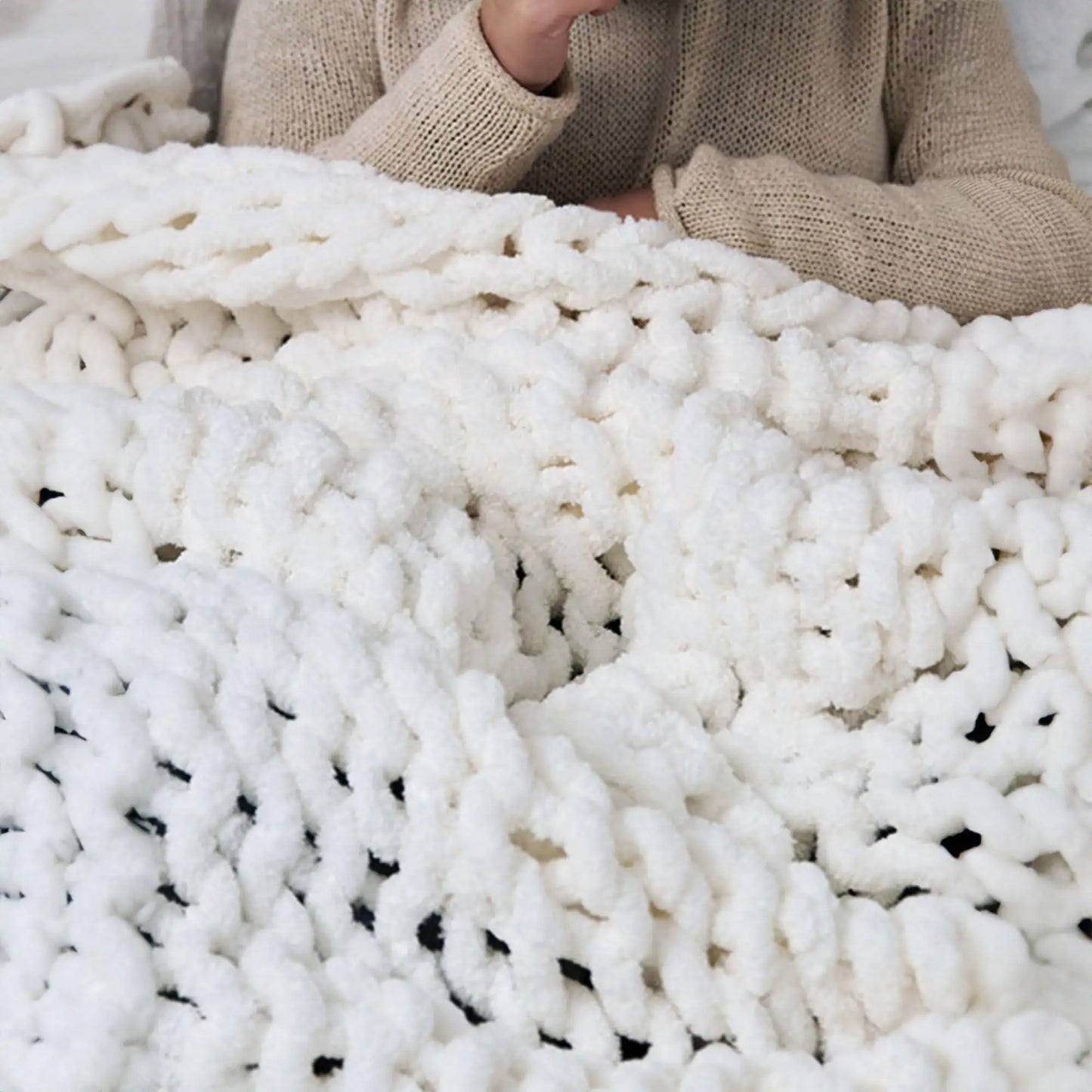 Chunky Knitted Blanket