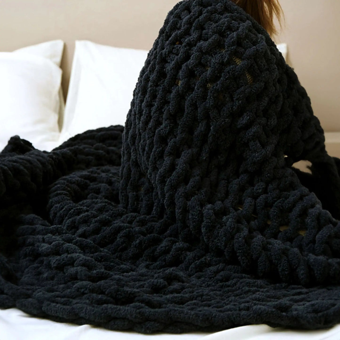 Chunky Knitted Blanket